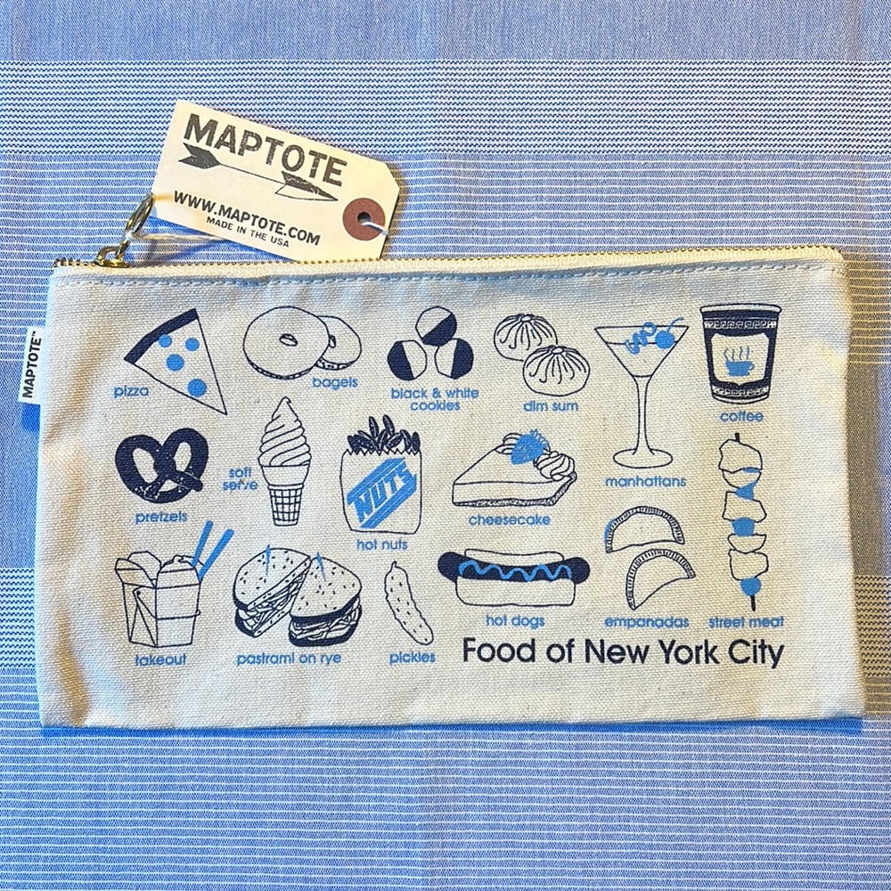 Maptote Food of New York City small pouch